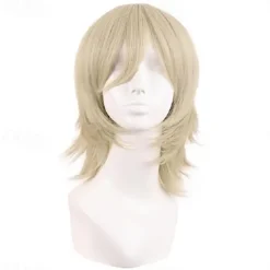 Short Cosplay Wolf Tail Synthetic Side Bangs Party Wig Halloween Cosplay Party Wigs