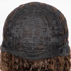 Short Curly Afro Wigs with Bangs for Black Women Brown Afro Kinky Curly Wigs for Black Women Synthetic Heat Resistant Fluffy Brown Wigs Halloween Cosplay Party Wigs