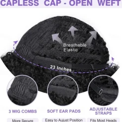 Short Curly Wig Afro Curly Wigs Kinky Curly Hair Wig Synthetic Afro Wigs for Black Women