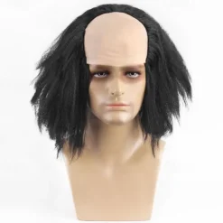 Short Fluffy Synthetic Hair Red Clown Horror Halloween Cosplay Wigs for Men Adult