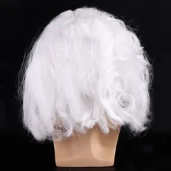 Short Fluffy Synthetic Hair Red Clown Horror Halloween Cosplay Wigs for Men Adult