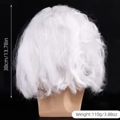 Short Fluffy Synthetic Hair Red Clown Horror Halloween Cosplay Wigs for Men Adult