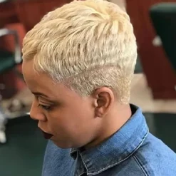 Short Pixie Wig for Women Pixie Cut Wig Short Wig Pixie Cut Wigs for Black Women White Wigs for Women Layered Synthetic Heat Resistant Pixie Wig for Party Cosplay Use Halloween Wigs