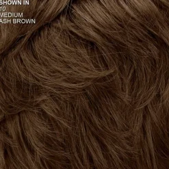 Short Pixie Wig with Richly Texturized Piecey Layers and Wispy Side-Swept Bangs / Multi-tonal Shades of Blonde and Brown