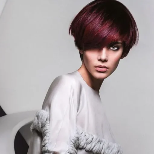 Short Red Human Hair Wigs for Black Women Pixie Cut Wig Human Hair Short Burgundy Pixie Wigs Human Hair with Bangs Ombre Red Short Pixie Human Hair 1B/99J