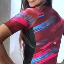 Short Sleeve Cycling Jersey with Shorts Triathlon Tri Suit Blue Bike Quick Dry Breathable Sports Patterned Clothing Apparel