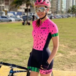 Short Sleeve Cycling Jersey with Shorts Triathlon Tri Suit Blue Bike Quick Dry Breathable Sports Patterned Clothing Apparel