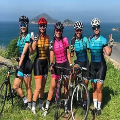 Short Sleeve Cycling Jersey with Shorts Triathlon Tri Suit Blue Bike Quick Dry Breathable Sports Patterned Clothing Apparel