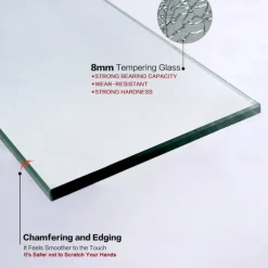 Shower Caddy Bathroom Shelf Adorable Creative Contemporary Modern Stainless Steel Tempered Glass Metal 1PC - Bathroom Wall Mounted