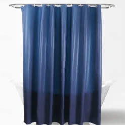 Shower Curtain PEVA Waterproof Mildew Resistant Bathroom Curtains with Hooks Easy Installation Quick-Drying 180cm*180cm(70