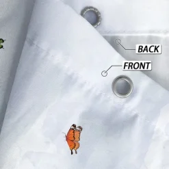 Shower Curtain with Hooks 180cm*180cm(70