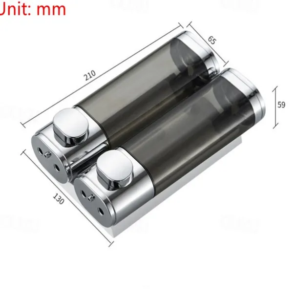 Shower Dispensers,Bathroom Liquid Soap Dispenser Wall Mounted For Kitchen and Hotel Plastic and Stainless Steel 300/600ml Shower Gel Dispenser 1PC