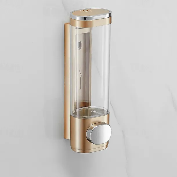 Shower Dispensers,Bathroom Liquid Soap Dispenser Wall Mounted For Kitchen and Hotel Plastic and Stainless Steel 300/600ml Shower Gel Dispenser 1PC