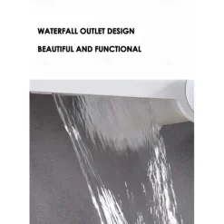 Shower Faucet,Shower System Rainfall Shower Head System Set Handshower Included Multi Spray Shower Contemporary Painted Finishes Mount Outside Ceramic Valve Bath Shower Mixer Taps