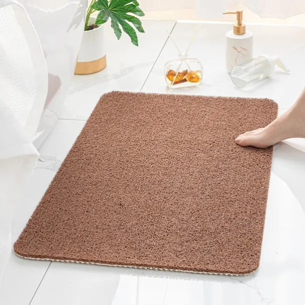 Shower Mat for Inside Shower, Loofah Bath Mat Non Slip Anti Mould Antibacterial Soft PVC Bathtub Mat for Bathroom Wet Shower Areas