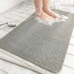 Shower Mat for Inside Shower, Loofah Bath Mat Non Slip Anti Mould Antibacterial Soft PVC Bathtub Mat for Bathroom Wet Shower Areas