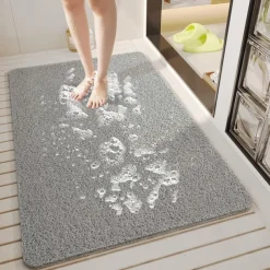 Shower Mat for Inside Shower, Loofah Bath Mat Non Slip Anti Mould Antibacterial Soft PVC Bathtub Mat for Bathroom Wet Shower Areas