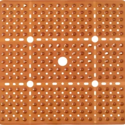 Shower Mats Rubber Shower Mat with Drain Hole - Non-Slip Bathtub Mat for Bathroom, Anti-Mildew, Quick-Drying, Comfortable and Safe for Kids and Elderly