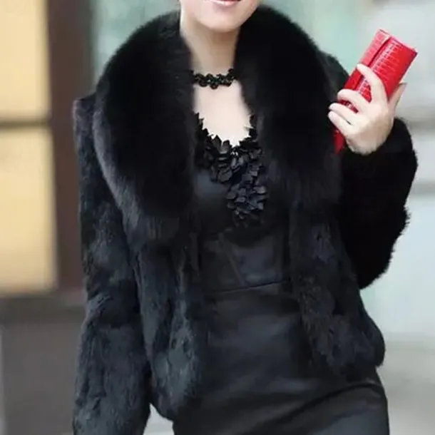 Shrug Bridal's Wraps Coats / Jackets Elegant Long Sleeve Faux Fur Wedding Wraps With Pure Color For Wedding Fall