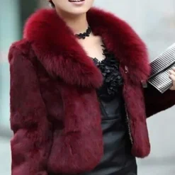 Shrug Bridal's Wraps Coats / Jackets Elegant Long Sleeve Faux Fur Wedding Wraps With Pure Color For Wedding Fall