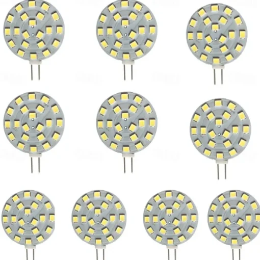 SidePin LED G4 350 Lumens 3 Watt (30W Equal) 180 Degree Beam Angle NOT Dimmable AC-DC 12 Volt JC G4 Bipin Base LED Disc Halogen Replacement Bulb