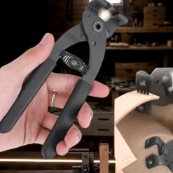 Silent Leather Punching Tool with 2/4 Teeth - Diamond-Shaped Carbon Steel Mute Pliers for Belts, Wallets, Saddles, and Fabric - Precision Cutting for DIY Crafts, Saddle Making, and Home Projects