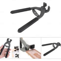 Silent Leather Punching Tool with 2/4 Teeth - Diamond-Shaped Carbon Steel Mute Pliers for Belts, Wallets, Saddles, and Fabric - Precision Cutting for DIY Crafts, Saddle Making, and Home Projects