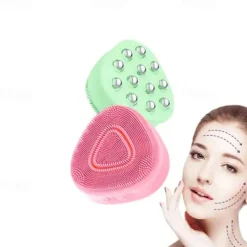 Silicone cleaning ball massage high frequency vibration electric facial cleanser