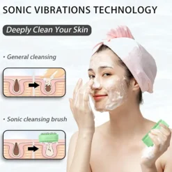 Silicone cleaning ball massage high frequency vibration electric facial cleanser