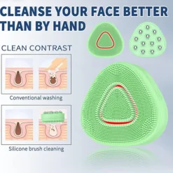 Silicone cleaning ball massage high frequency vibration electric facial cleanser