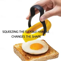 Silicone Egg Rings for Frying, Lightweight Silicone Egg Mold, Premium Fried Egg Rings for Nonstick Frying, Egg Rings for Egg Mcmuffins, for Breakfast Sandwich Fried Eggs, Perfectly Shaped Egg Cooker