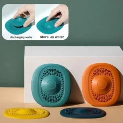 Silicone Kitchen Sink Plug Shower Filter Drain Cover Stopper Sink Strainer Drainer Floor Drain Hair Catcher Bathroom Accessorie