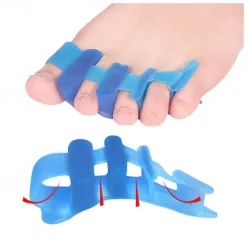 Silicone Thong Sandal Toe Flip Big Toe Spreader Cushion Bunion Pads Hard Silicone Toe Finger Separator 4 Hole Hallux Valgus Orthopedic Spacers Bunion Overlapping Hammer Foot Corrector