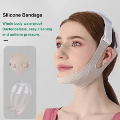 Silicone V Shape Bandage Face Lift Up Slimming Mask Belt Anti Wrinkle Reduce Double Chin Band V Face Chin Cheek Strap