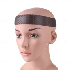 Silicone Wig Headband Transparent Silicone Wig Hair Bands Non-Slip Silicone Headband with Wig Net Cap and Edge Brush for Women Unisex