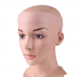 Silicone Wig Headband Transparent Silicone Wig Hair Bands Non-Slip Silicone Headband with Wig Net Cap and Edge Brush for Women Unisex