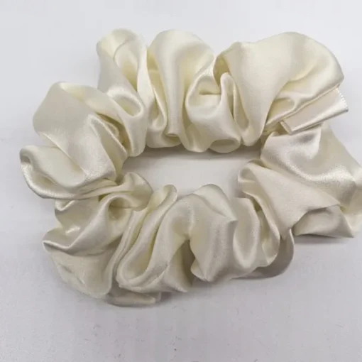 Silk Hair Scrunchies Ties for Frizz & Breakage Prevention, 100% Mulberry, No Damage, Elastic Ponytail Holders, 1Pc