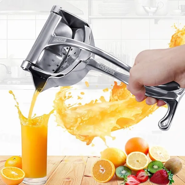 Silver Metal Manual Juicer Fruit Squeezer Juice Lemon Orange Press Household Multifunctional Kitchen Drinkware Supplies