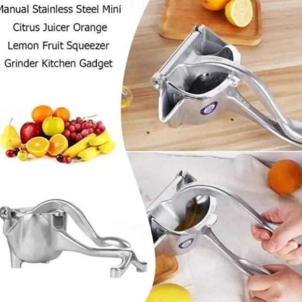 Silver Metal Manual Juicer Fruit Squeezer Juice Lemon Orange Press Household Multifunctional Kitchen Drinkware Supplies