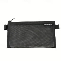 Simple Transparent Mesh Pencil Case Storage Student Pencil Bag Large Capacity Pouches Stationery Cosmetic Bags