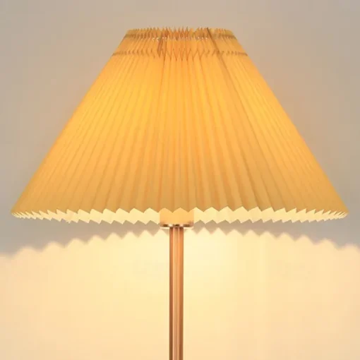 Simple Wood Modern Nordic Solid Wood Apartment House Indoor Floor Lamp Fabric Shade E27 Bedside Lamp Wood Dark Wood