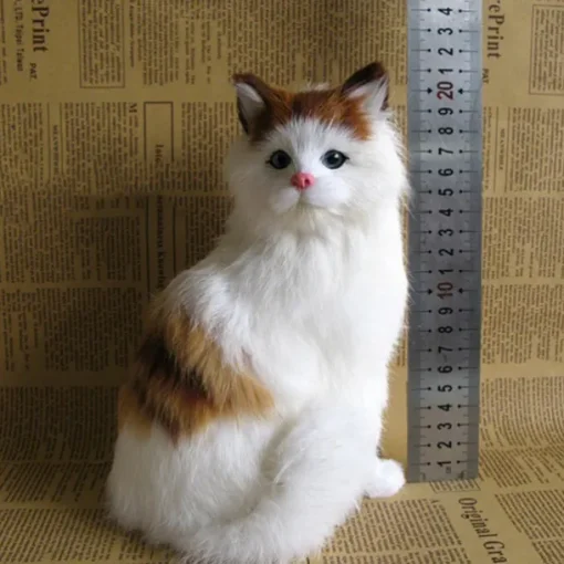 Simulated Animal Cat Creative Decoration Decoration Decoration Simulated Cat Model Squatting Cat Persian Cat Flower Cat Squatting Cat Little Cat