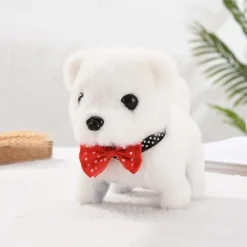Simulated Electric Dog Plush Electric Dog Can Walk Bark Nod And Wag Its Tail Children's Toy Dog Stall