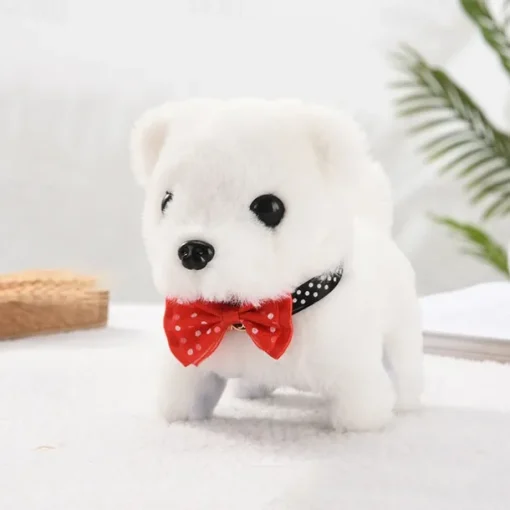Simulated Electric Dog Plush Electric Dog Can Walk Bark Nod And Wag Its Tail Children's Toy Dog Stall