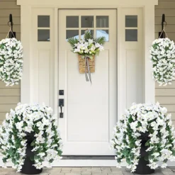 Simulated Morning Glory Trumpet Flower Wall Hanging Hanging Fake Green Plants Plant Decorations Flower Wall Decorations Wedding Decorations