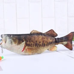 Simulation Fish-Shaped Pencil Case Pencil Bag Waterproof Pencil Bag Fish Coin Purse Novelty Pencil Bag Interesting Pencil Bag Durable Stationery Bag Gift Boys Girls School Office Supplies
