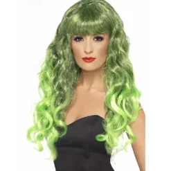 Siren Wig Green and Black Halloween Cosplay Party Wigs
