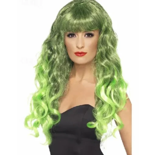 Siren Wig Green and Black Halloween Cosplay Party Wigs
