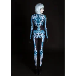 Skeleton Skull Halloween Cosplay Costume Bodysuits Full Body Catsuit Carnival Costume Full Body Suit One Piece Scary Costume Kid's Adults' Women's Masquerade Mardi Gras Party Halloween Easy Halloween
