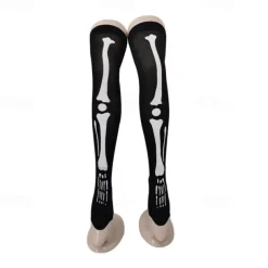 Skeleton Skull Halloween Socks / Long Stockings Halloween Props Halloween Women's Halloween Mardi Gras Easy Halloween Costumes Dress Up